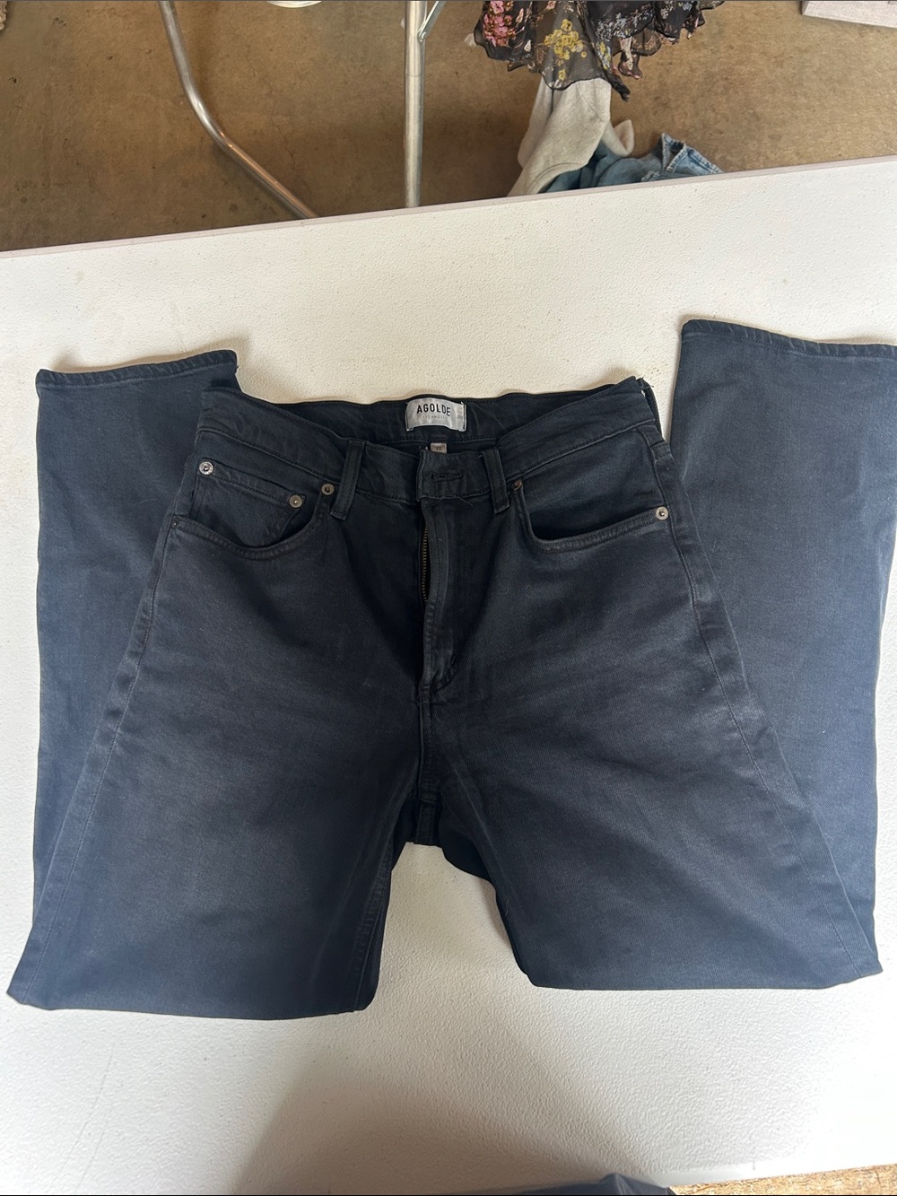 Agolde Black Straight Jeans (Kye)